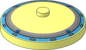 Dish 4 x 4 Inverted with Jurassic World Gyrosphere Pattern Dish 4 x 4 Inverted with Jurassic World Gyrosphere Pattern
