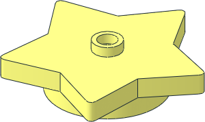 Plate  4 x  4 x  0.667 with Five Point Star Shape