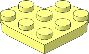 Plate  3 x  3 Heart Shape
