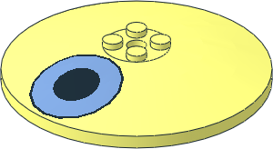 Dish  8 x  8 Inverted with Blue Eye Pattern Dish  8 x  8 Inverted with Blue Eye Pattern