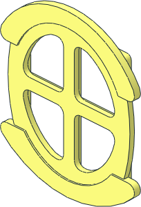 ~Window Fabuland Round with Four Quadrant Panes