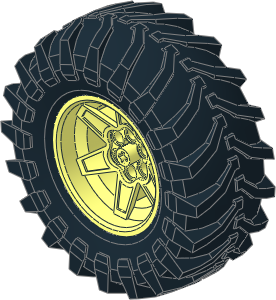 Wheel Rim 34 x 56 with 6 Spokes and 6 Pegholes with Tyre 44/ 58 x 56 R Tractor