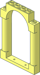 Door 1 x 6 x 7 with Arch and Rounded Pillars Door 1 x 6 x 7 with Arch and Rounded Pillars