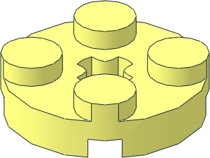 Plate  2 x  2 Round with Axlehole