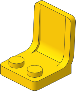 ~_Minifig Seat  2 x  2 Yellow (Obsolete)