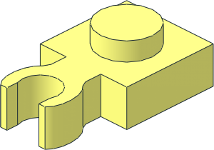Plate  1 x  1 with Clip Vertical (Thin C-Clip)