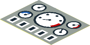 Sticker 1.4 x 1.9 with 5 Dials and 5 Buttons Sticker 1.4 x 1.9 with 5 Dials and 5 Buttons