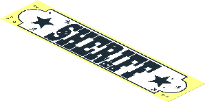 Sticker 9.9 x 2.2 with "Sheriff", Stars and Bullet Holes Sticker 9.9 x 2.2 with "Sheriff", Stars and Bullet Holes
