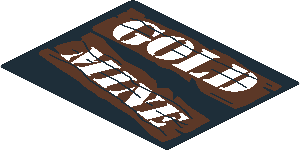 Sticker 3.2 x 4 with "GOLD MINE" Sign Sticker 3.2 x 4 with "GOLD MINE" Sign