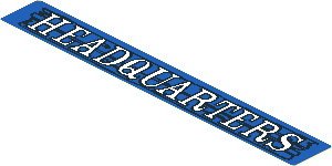 Sticker 1.1 x 8.0 with "Headquarters" Sign Sticker 1.1 x 8.0 with "Headquarters" Sign