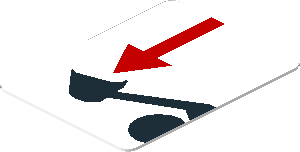 Sticker  1 x  0.8 Shovel Arm Down