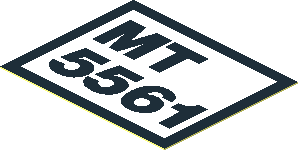 Sticker 1.3 x 1.6 with Black "MT 5561" on White Background Sticker 1.3 x 1.6 with Black "MT 5561" on White Background
