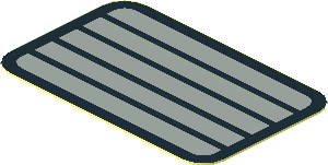 Sticker 1.0 x 1.5 with Black Grille on Grey Background Sticker 1.0 x 1.5 with Black Grille on Grey Background