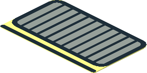 Sticker 1.1 x 1.8 with Black Grille on Grey Background Sticker 1.1 x 1.8 with Black Grille on Grey Background