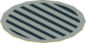Sticker 1.8 x 1.8 Round with Black Stripes on Light Grey Background Sticker 1.8 x 1.8 Round with Black Stripes on Light Grey Background