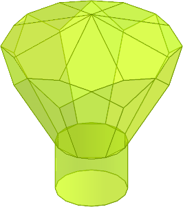 ~_Rock  1 x  1 Gem Facetted Trans_Neon_Green (Obsolete)