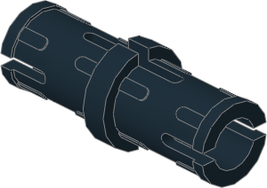 ~_Technic Pin with Friction and Slots Black (Obsolete)