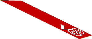 Sticker 0.6 x 4.5 Trapezoid with White "v8" on Right Side on Red Background Sticker 0.6 x 4.5 Trapezoid with White "v8" on Right Side on Red Background