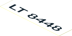 Sticker  0.8 x  3.7 with Black "LT 8448" White Background