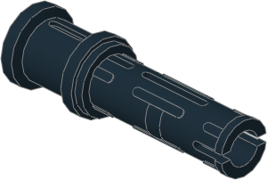 ~_Technic Pin Long with Stop Bush Black (Obsolete)