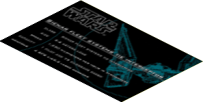 Sticker  8 x 12 with UCS TIE Interceptor