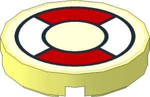 ~Tile  2 x  2 Round with Lifepreserver Sticker (Shortcut) (Obsolete)