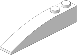 ~_Wedge  2 x  6 Double Right White (Obsolete)