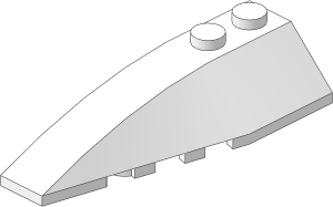 ~_Wedge  2 x  6 Double Left White (Obsolete)