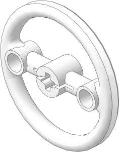 ~_Technic Pulley Wheel 5D White (Obsolete)