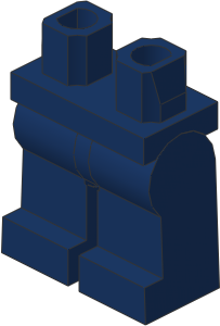 ~_Minifig Hips and Legs (Complete) Dark Blue (Obsolete)