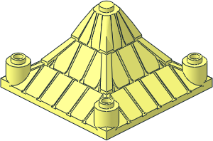 Roof  6 x  6 x  3 with Solid Top Stud