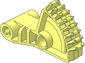 Technic Arm  3 x  2 with Gear 36 Tooth Double Bevel Quarter
