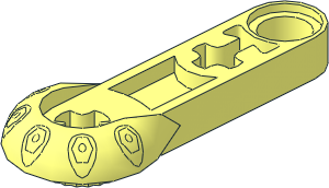Technic Beam 4 x 0.5 Liftarm with Click Rotation Hinge Half Technic Beam 4 x 0.5 Liftarm with Click Rotation Hinge Half