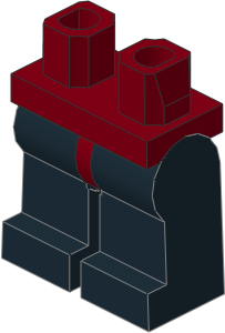~_Minifig Hips and Legs (Complete) Dark Red/Black (Obsolete) ~_Minifig Hips and Legs (Complete) Dark Red/Black (Obsolete)