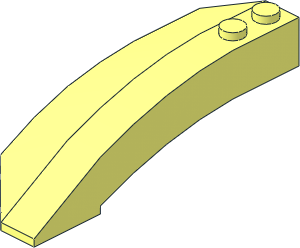 Slope Brick Round  3 x  8 x  2 Right