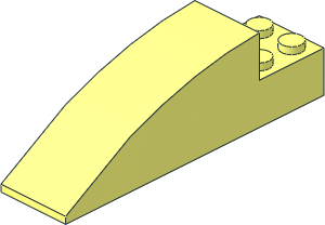 Slope Brick Curved  8 x  2 x  2