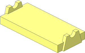 ~Brick  2 x  4 for Train Wheels Base