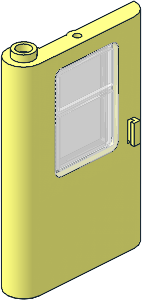 Train Door 1 x 4 x 5 Left with TransClear Glass Train Door 1 x 4 x 5 Left with TransClear Glass