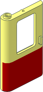 Train Door  1 x  4 x  5 Left with Red Bottom Half Pattern