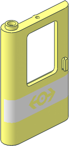 Train Door  1 x  4 x  5 Left White Stripe Train Logo Pattern