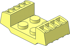 Plate  2 x  2 With Raised Grilles