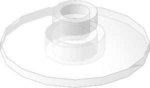 ~_Dish  2 x  2 Inverted Trans Clear (Obsolete)