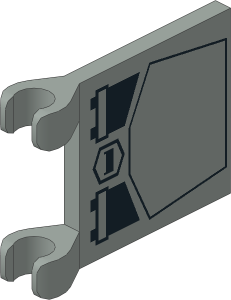 ~_Flag  2 x  2 with SW Mini AT-ST Pattern Light Grey (Obsolete)