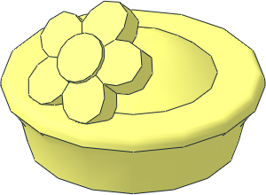 Minifig Hat Pillbox with Flower