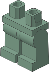 ~_Minifig Hips and Legs (Complete) Sand Green (Obsolete)