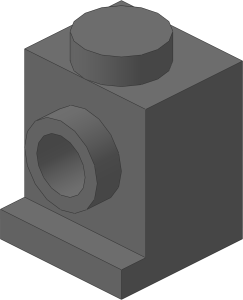 ~_Brick  1 x  1 with Headlight Dark Bluish Grey (Obsolete)