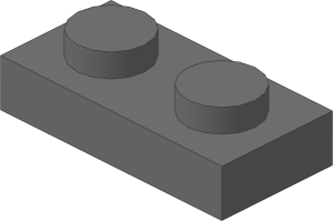 ~_Plate  1 x  2 Dark Bluish Grey (Obsolete)