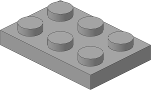 ~_Plate  2 x  3 Light Bluish Grey (Obsolete)