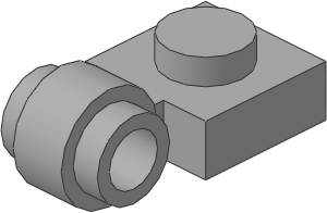 ~_Plate 1 x 1 with Clip Light - Type 2 Light Bluish Grey (Obsolete) ~_Plate 1 x 1 with Clip Light - Type 2 Light Bluish Grey (Obsolete)