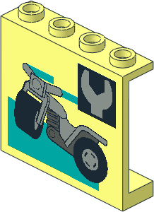 Panel  1 x  4 x  3 with Tricycle and Wrench Pattern